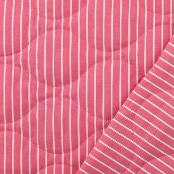 Rest = 1,60 m*  Baumwoll Quilted Steppstoff - Streifen -...