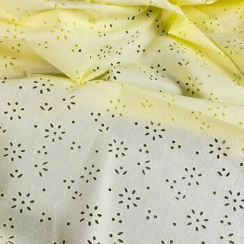 Baumwoll-Lochstickerei &bdquo;Sunny Bloom&ldquo; &ndash; luftig, sommerlich &amp; feminin (1 St&uuml;ck = 2,5 Meter)