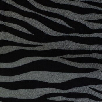 Rest = 1,10 m* Viskose-Webware - Mara - Tiger - grau/schwarz