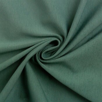 Rest = 0,90 m*  Baumwolljersey - Vanessa - uni - smaragd *NEU