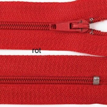 Reißverschlüsse - 20 cm - (nicht teillbar) - rot