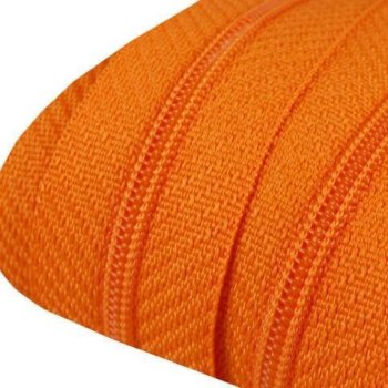 Rei&szlig;verschluss Meterware - Spirale 3 mm - orange