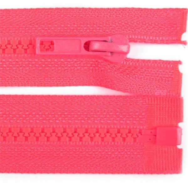 Rei&szlig;verschluss Kunststoff 5 mm -  L&auml;nge 80 cm teilbar - neon-pink