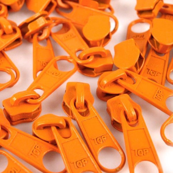 Zipper f&uuml;r Spiral-Rei&szlig;verschl&uuml;sse 5 mm  (Meterware) - orange